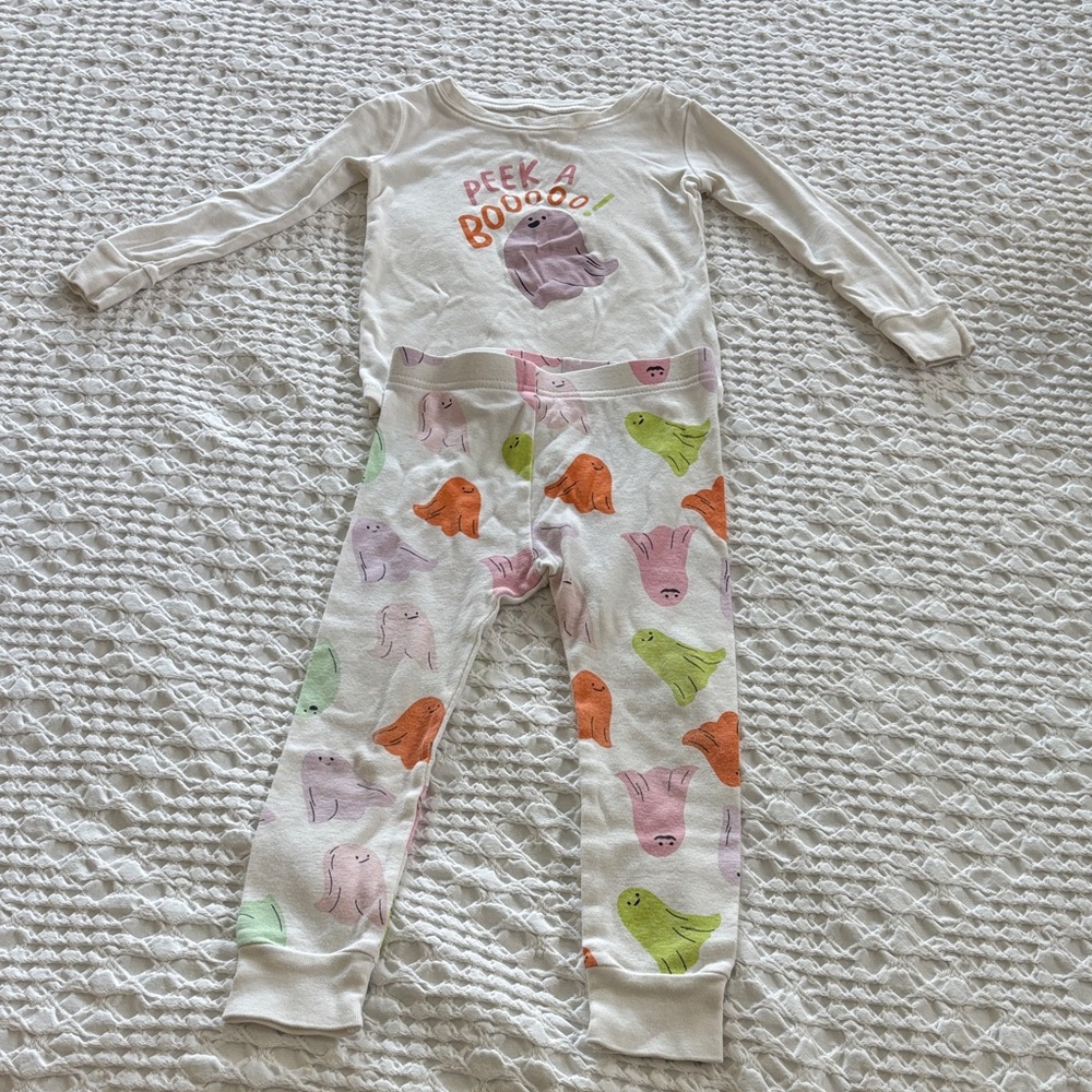 Peek A Boo Kids Ghost Print Two Piece Pajama - Multicolor